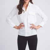 Solid Citizen Equestrian 'Jessica' | Seersucker Equestrian Button-Down Shirt | Ivory - Equiluxe Tack