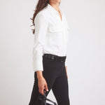 Solid Citizen Equestrian 'Jessica' | Seersucker Equestrian Button-Down Shirt | Ivory - Equiluxe Tack
