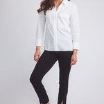 Solid Citizen Equestrian 'Jessica' | Seersucker Equestrian Button-Down Shirt | Ivory - Equiluxe Tack