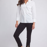 Solid Citizen Equestrian 'Jessica' | Seersucker Equestrian Button-Down Shirt | Ivory - Equiluxe Tack