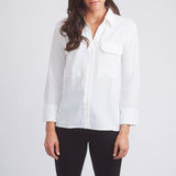Solid Citizen Equestrian 'Jessica' | Seersucker Equestrian Button-Down Shirt | Ivory - Equiluxe Tack