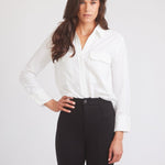 Solid Citizen Equestrian 'Jessica' | Seersucker Equestrian Button-Down Shirt | Ivory - Equiluxe Tack