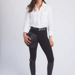 Solid Citizen Equestrian 'Jessica' | Seersucker Equestrian Button-Down Shirt | Ivory - Equiluxe Tack