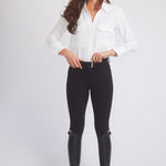 Solid Citizen Equestrian 'Jessica' | Seersucker Equestrian Button-Down Shirt | Ivory - Equiluxe Tack