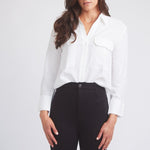 Solid Citizen Equestrian 'Jessica' | Seersucker Equestrian Button-Down Shirt | Ivory - Equiluxe Tack