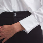 Solid Citizen Equestrian 'Jessica' | Seersucker Equestrian Button-Down Shirt | Ivory - Equiluxe Tack