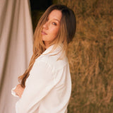 Solid Citizen Equestrian 'Jessica' | Seersucker Equestrian Button-Down Shirt | Ivory - Equiluxe Tack