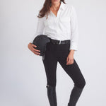 Solid Citizen Equestrian 'Jessica' | Seersucker Equestrian Button-Down Shirt | Ivory - Equiluxe Tack