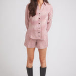 Solid Citizen Equestrian 'Kaley' | Seersucker Gingham Button Down | Cherry Pie - Equiluxe Tack