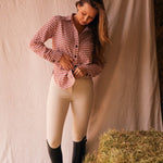 Solid Citizen Equestrian 'Kaley' | Seersucker Gingham Button Down | Cherry Pie - Equiluxe Tack