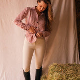 Solid Citizen Equestrian 'Kaley' | Seersucker Gingham Button Down | Cherry Pie - Equiluxe Tack