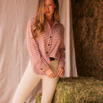 Solid Citizen Equestrian 'Kaley' | Seersucker Gingham Button Down | Cherry Pie - Equiluxe Tack