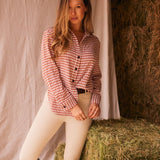 Solid Citizen Equestrian 'Kaley' | Seersucker Gingham Button Down | Cherry Pie - Equiluxe Tack
