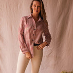 Solid Citizen Equestrian 'Kaley' | Seersucker Gingham Button Down | Cherry Pie - Equiluxe Tack