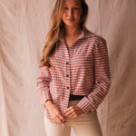 Solid Citizen Equestrian 'Kaley' | Seersucker Gingham Button Down | Cherry Pie - Equiluxe Tack