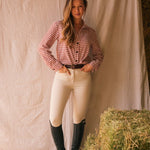 Solid Citizen Equestrian 'Kaley' | Seersucker Gingham Button Down | Cherry Pie - Equiluxe Tack