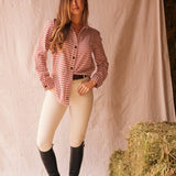Solid Citizen Equestrian 'Kaley' | Seersucker Gingham Button Down | Cherry Pie - Equiluxe Tack