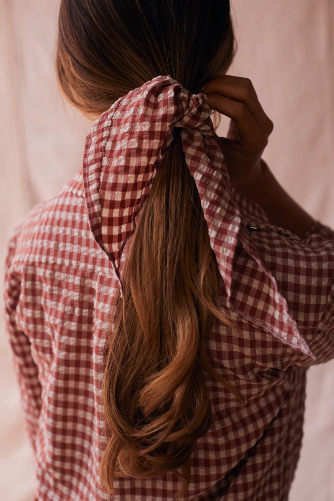Solid Citizen Equestrian 'Kaley' | Seersucker Gingham Button Down | Cherry Pie - Equiluxe Tack