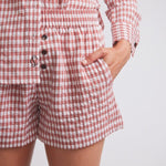 Solid Citizen Equestrian 'Kaley' | Seersucker Gingham Button Down | Cherry Pie - Equiluxe Tack