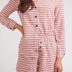 Solid Citizen Equestrian 'Kaley' | Seersucker Gingham Button Down | Cherry Pie - Equiluxe Tack