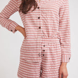 Solid Citizen Equestrian 'Kaley' | Seersucker Gingham Button Down | Cherry Pie - Equiluxe Tack