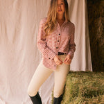 Solid Citizen Equestrian 'Kaley' | Seersucker Gingham Button Down | Cherry Pie - Equiluxe Tack