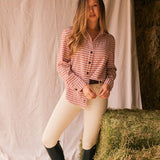Solid Citizen Equestrian 'Kaley' | Seersucker Gingham Button Down | Cherry Pie - Equiluxe Tack