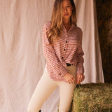 Solid Citizen Equestrian 'Kaley' | Seersucker Gingham Button Down | Cherry Pie - Equiluxe Tack