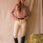 Solid Citizen Equestrian 'Kaley' | Seersucker Gingham Button Down | Cherry Pie - Equiluxe Tack