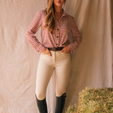 Solid Citizen Equestrian 'Kaley' | Seersucker Gingham Button Down | Cherry Pie - Equiluxe Tack