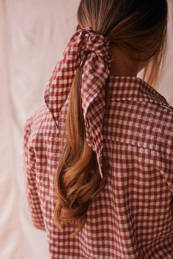 Solid Citizen Equestrian 'Kaley' | Seersucker Gingham Button Down | Cherry Pie - Equiluxe Tack