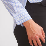 Solid Citizen Equestrian 'Kaley' | Seersucker Plaid Button Down | Cornflower Blue - Equiluxe Tack