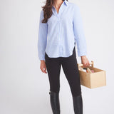 Solid Citizen Equestrian 'Kaley' | Seersucker Plaid Button Down | Cornflower Blue - Equiluxe Tack