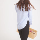 Solid Citizen Equestrian 'Kaley' | Seersucker Plaid Button Down | Cornflower Blue - Equiluxe Tack