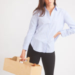 Solid Citizen Equestrian 'Kaley' | Seersucker Plaid Button Down | Cornflower Blue - Equiluxe Tack