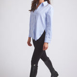 Solid Citizen Equestrian 'Kaley' | Seersucker Plaid Button Down | Cornflower Blue - Equiluxe Tack