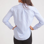 Solid Citizen Equestrian 'Kaley' | Seersucker Plaid Button Down | Cornflower Blue - Equiluxe Tack