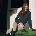 Solid Citizen Equestrian 'Kelly' | Technical Sport Pique | Recycled Nylon | Long Sleeve Polo | Black - Equiluxe Tack