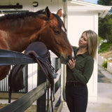 Solid Citizen Equestrian 'Kelly' | Technical Sport Pique | Recycled Nylon | Long Sleeve Polo | Olive - Equiluxe Tack