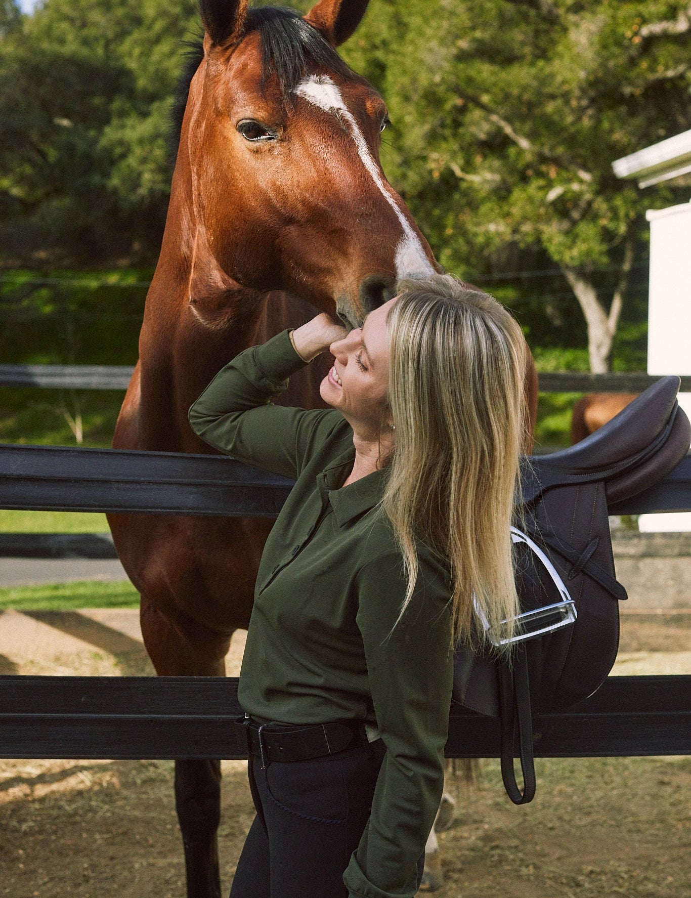 Solid Citizen Equestrian 'Kelly' | Technical Sport Pique | Recycled Nylon | Long Sleeve Polo | Olive - Equiluxe Tack