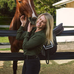 Solid Citizen Equestrian 'Kelly' | Technical Sport Pique | Recycled Nylon | Long Sleeve Polo | Olive - Equiluxe Tack