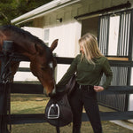 Solid Citizen Equestrian 'Kelly' | Technical Sport Pique | Recycled Nylon | Long Sleeve Polo | Olive - Equiluxe Tack