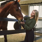 Solid Citizen Equestrian 'Kelly' | Technical Sport Pique | Recycled Nylon | Long Sleeve Polo | Olive - Equiluxe Tack