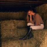 Solid Citizen Equestrian 'Lee' | Mandarin Collar Button Blouse | Toasted Almond - Equiluxe Tack