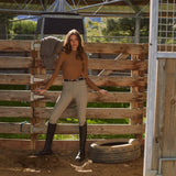 Solid Citizen Equestrian 'Mel Mock Neck' | Feather Air | Long Sleeve Schooling Top | Mocha - Equiluxe Tack