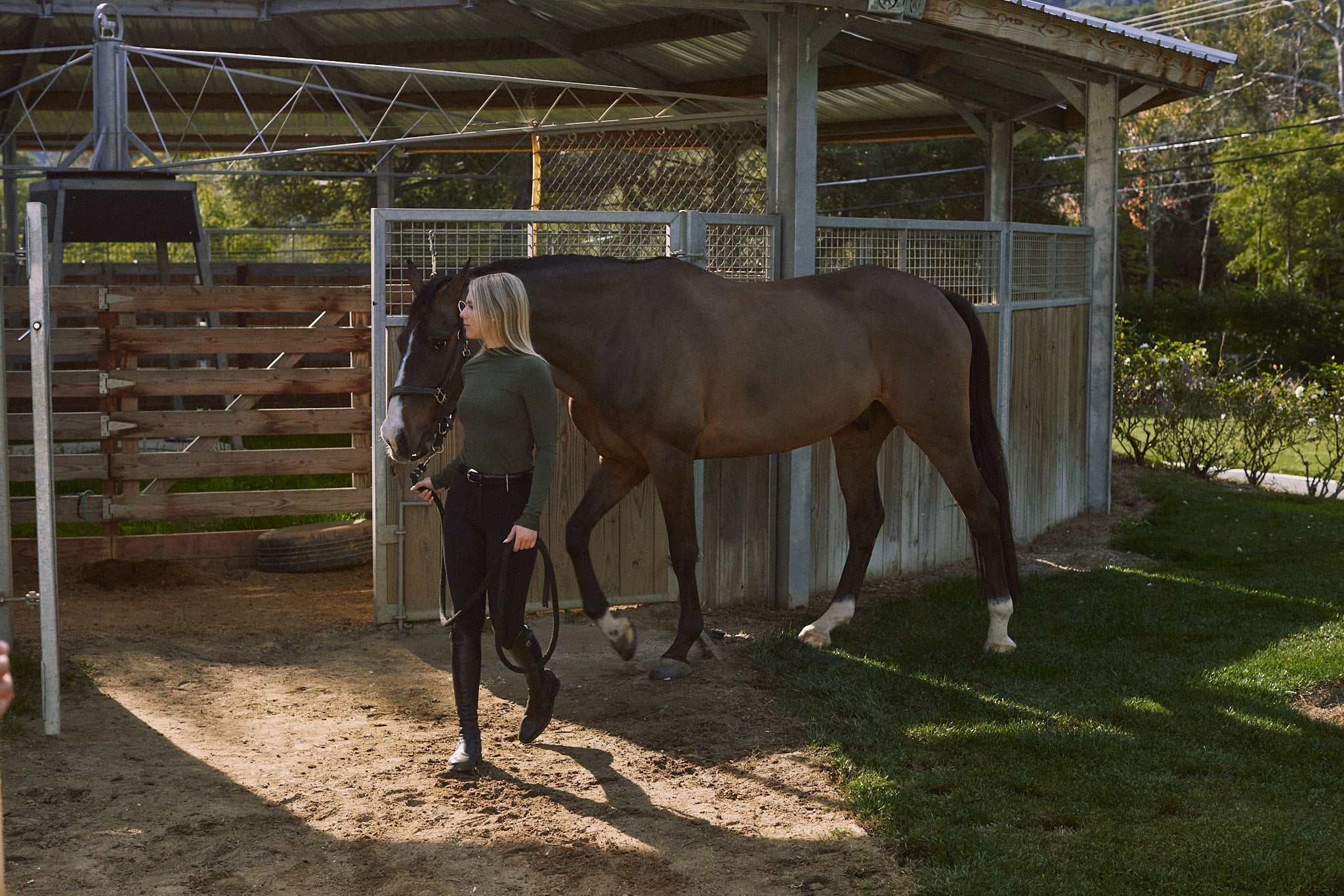 Solid Citizen Equestrian 'Mel Mock Neck' | Feather Air | Long Sleeve Schooling Top | Olive - Equiluxe Tack