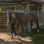 Solid Citizen Equestrian 'Mel Mock Neck' | Feather Air | Long Sleeve Schooling Top | Olive - Equiluxe Tack