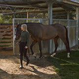 Solid Citizen Equestrian 'Mel Mock Neck' | Feather Air | Long Sleeve Schooling Top | Olive - Equiluxe Tack