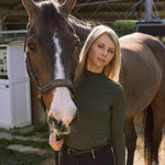 Solid Citizen Equestrian 'Mel Mock Neck' | Feather Air | Long Sleeve Schooling Top | Olive - Equiluxe Tack