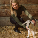 Solid Citizen Equestrian 'Mel Mock Neck' | Feather Air | Long Sleeve Schooling Top | Olive - Equiluxe Tack